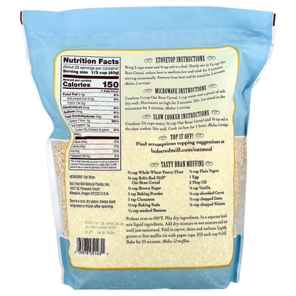 Bob's Red Mill, High Fiber Oat Bran Hot Cereal, 40 oz (1.13 kg)