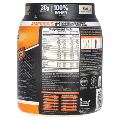 Body Fortress, Super Advanced Whey Protein, Vanilla, 1.74 lb (792 g)