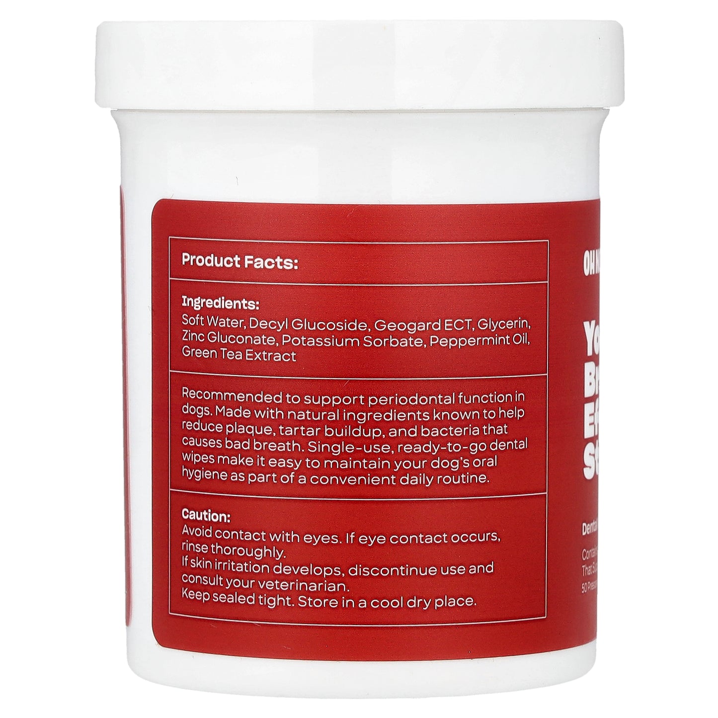 Oh Norman, Your Breath Stinks! Dental Wipes For Dogs, 50 Wipes