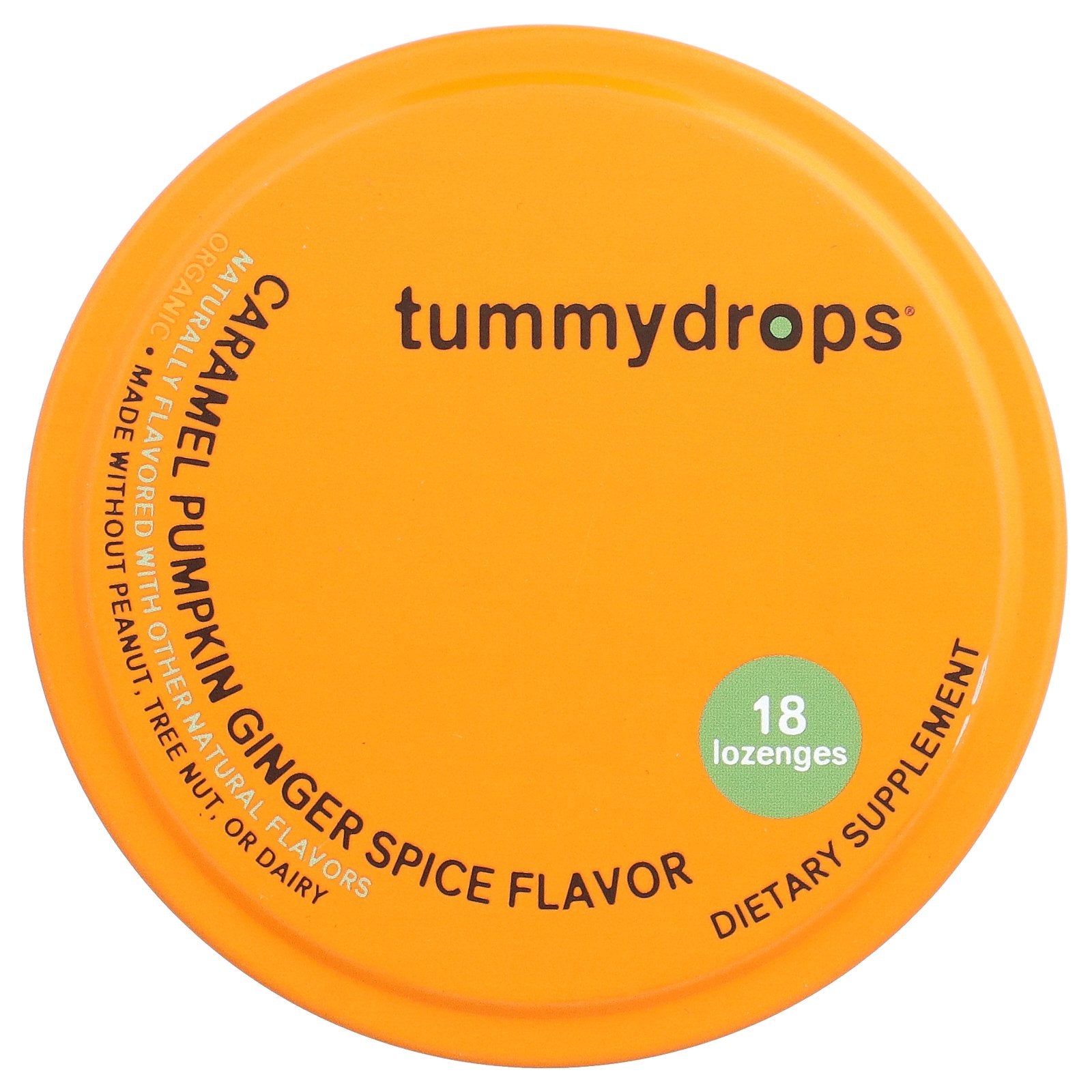 Tummydrops, Organic Drops, Caramel Pumpkin Ginger Spice , 18 Lozenges