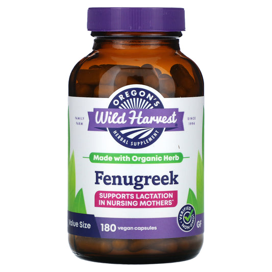 Oregon's Wild Harvest, Fenugreek, 180 Vegan Capsules (500 mg per Capsule)