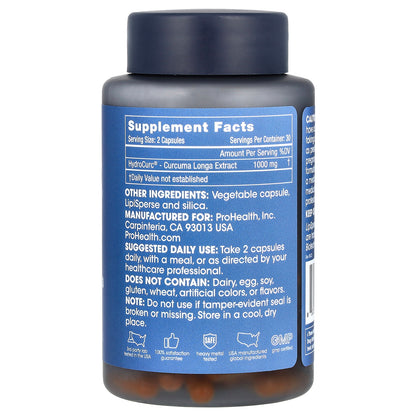 ProHealth Longevity, Hydrocurc® 1000, 60 Capsules (500 mg Per Capsule)