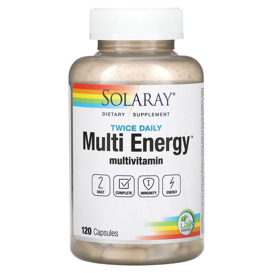 Solaray, Twice Daily, Multi Energy Multivitamin, 120 Capsules