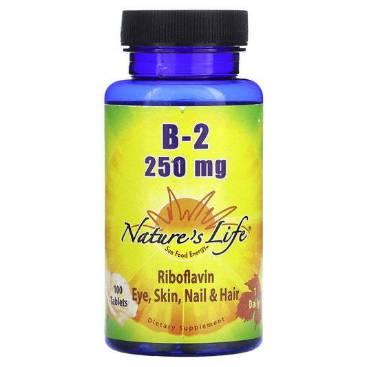 Nature's Life, B-2 Riboflavin, 250 mg, 100 Tablets