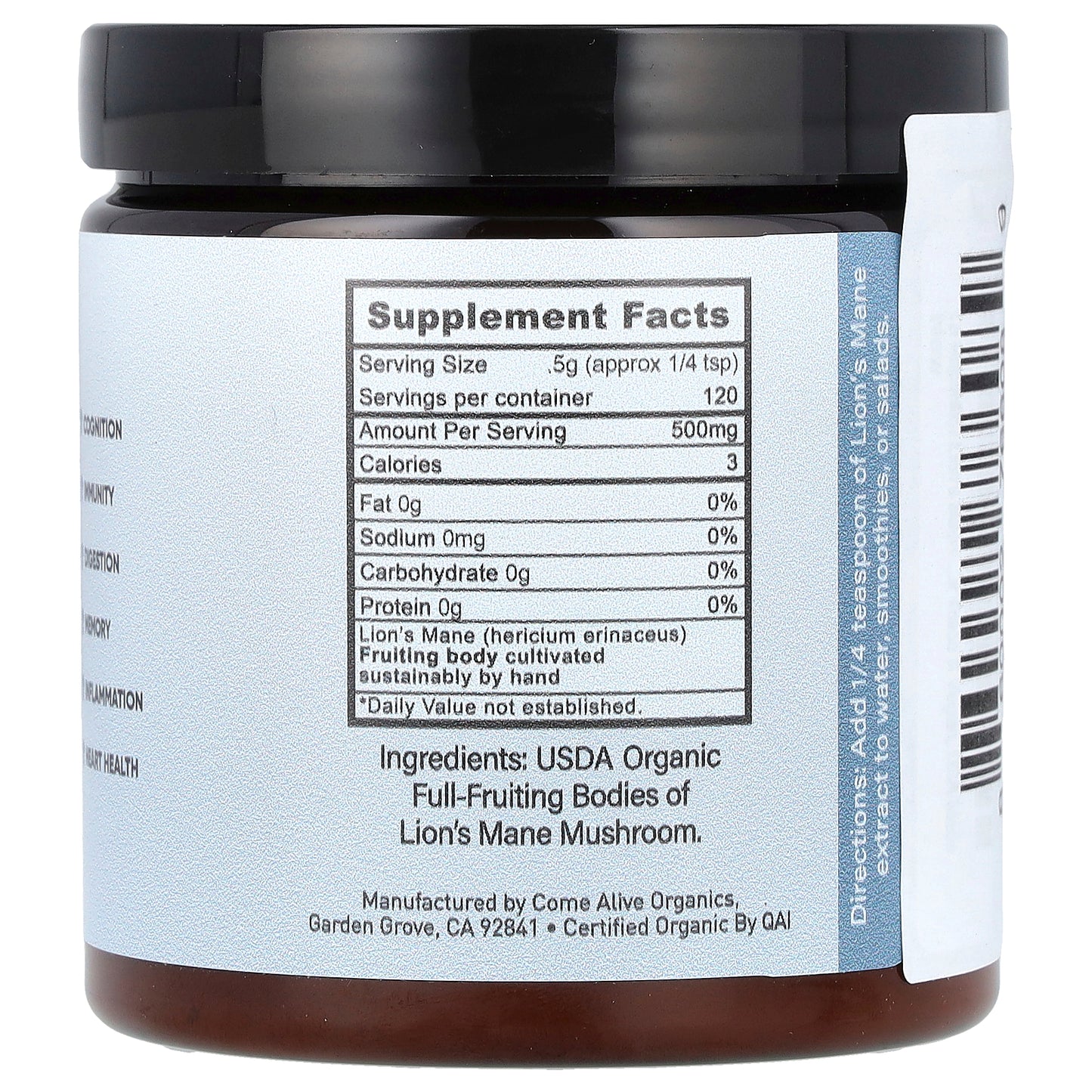 La Republica, Superfoods, Lion's Mane Mushroom Powder, 2.12 oz (60 g)