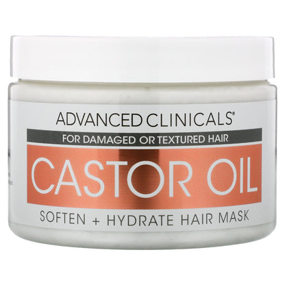 Advanced Clinicals, Dry Hair Rescue, Castor Oil, 12 oz (340 g)