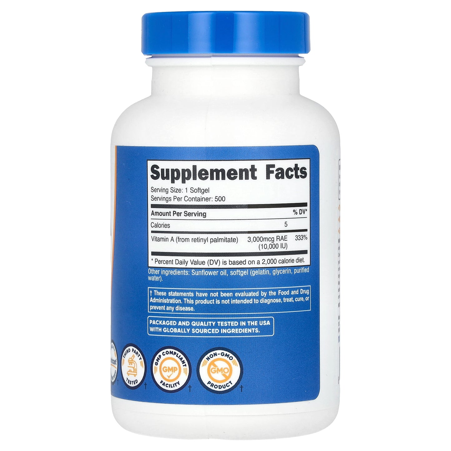 Nutricost, Vitamin A, 10,000 IU, 500 Softgels
