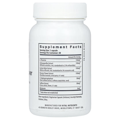 Vital Nutrients, Sleep + Recover , 30 Vegan Capsules