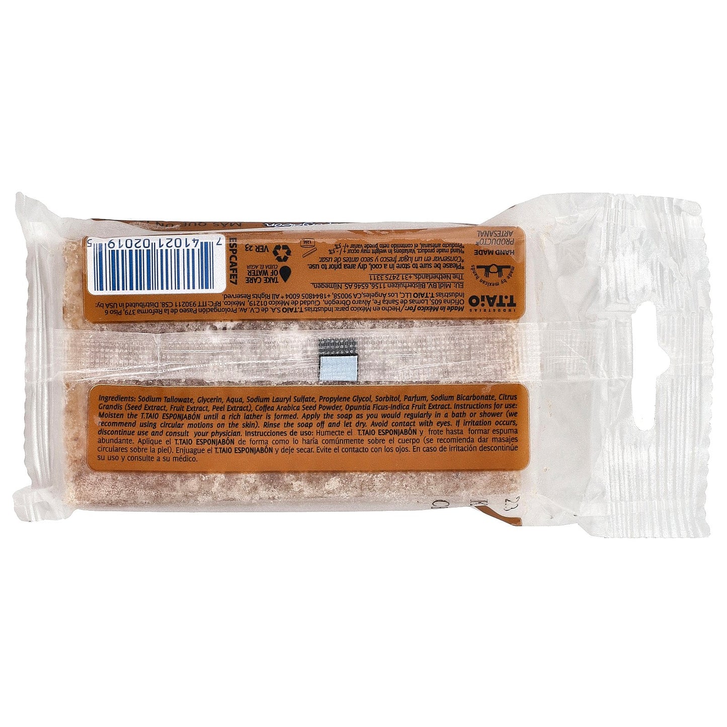 T. Taio, Soap Bar With Sponge Inside, Coffee Circulation Booster, Original, 4.2 oz (120 g)