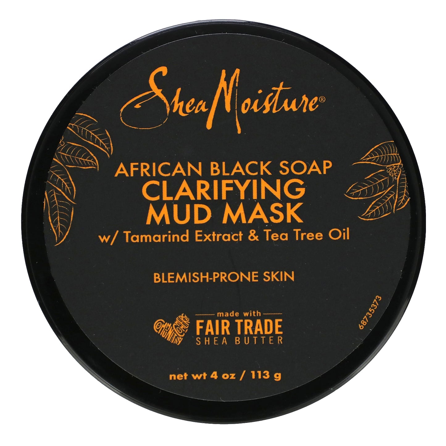 SheaMoisture, African Black Soap, Clarifying Mud Beauty Mask w/ Tamarind Extract & Tea Tree Oil, 4 oz (113 g)