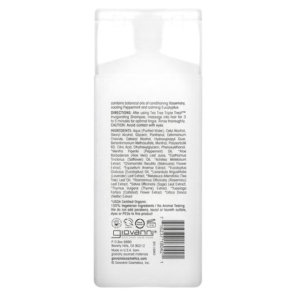 Giovanni, Tea Tree Triple Treat, Invigorating Conditioner, For All Hair Types, 2 fl oz (60 ml)