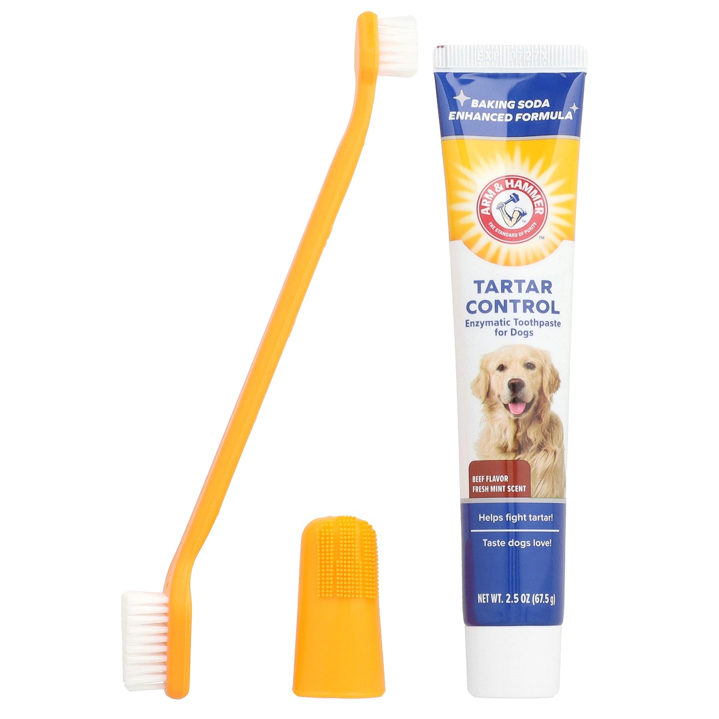 Arm & Hammer, Tartar Control, Dental Kit For Dogs, Beef , 3 Piece Kit