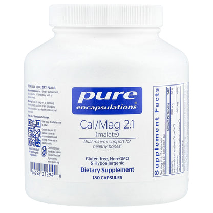 Pure Encapsulations, Cal/Mag 2:1 (Malate), 180 Capsules