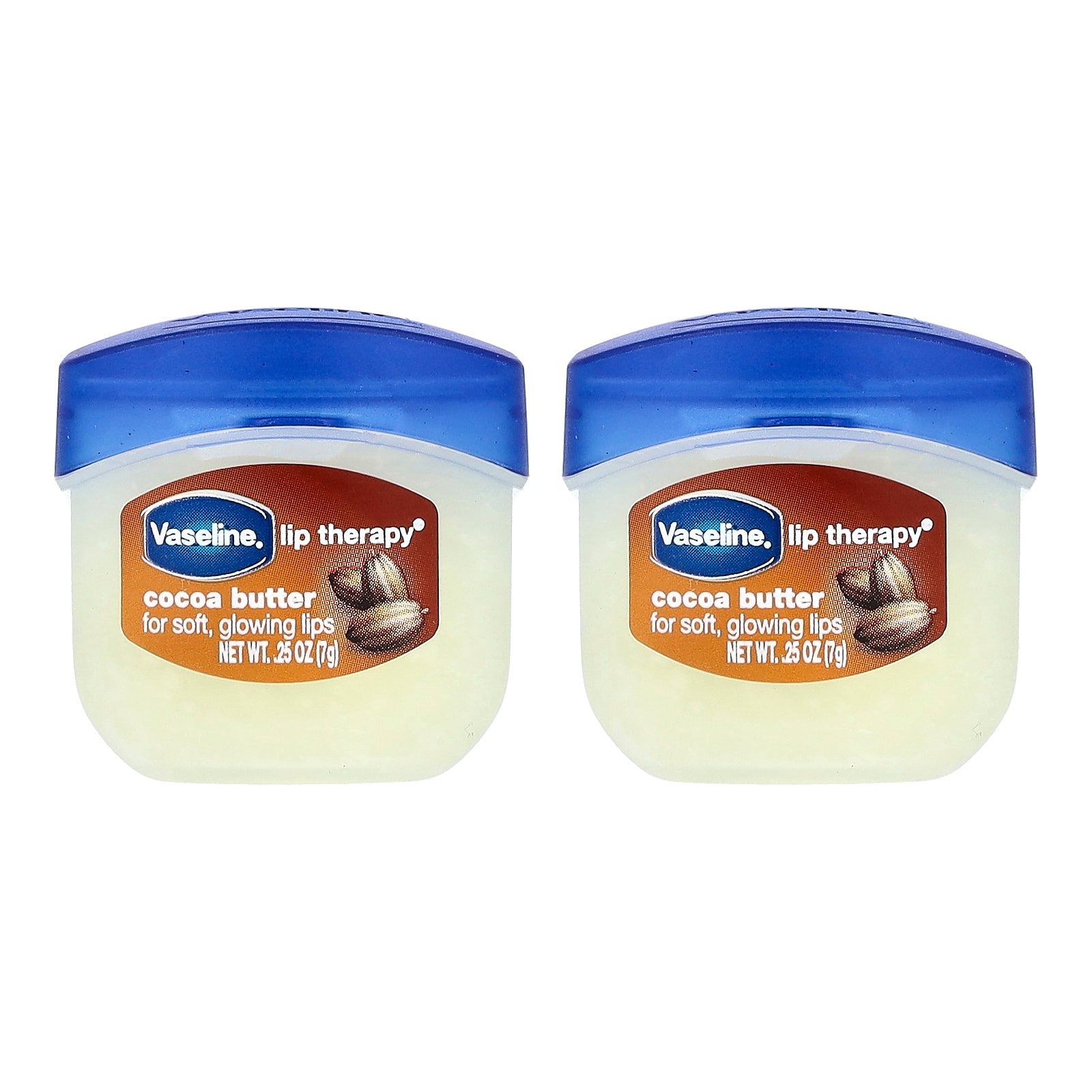 Vaseline, Lip Therapy®, Cocoa Butter, 2 Pack, 0.25 oz (7 g) Each