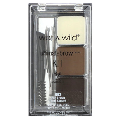 wet n wild, Ultimate Brow Kit, 963 Ash Brown, 0.09 oz (2.5 g)