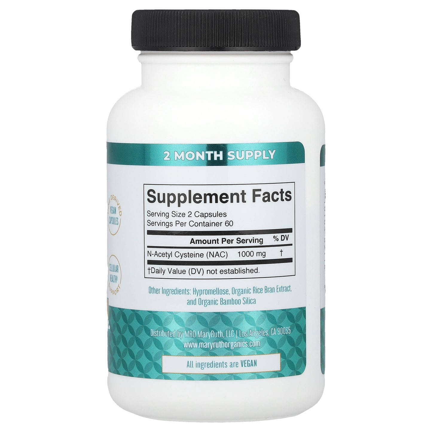 MaryRuth's, NAC, 120 Capsules (500 mg per Capsule)