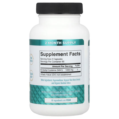 MaryRuth's, NAC, 120 Capsules (500 mg per Capsule)