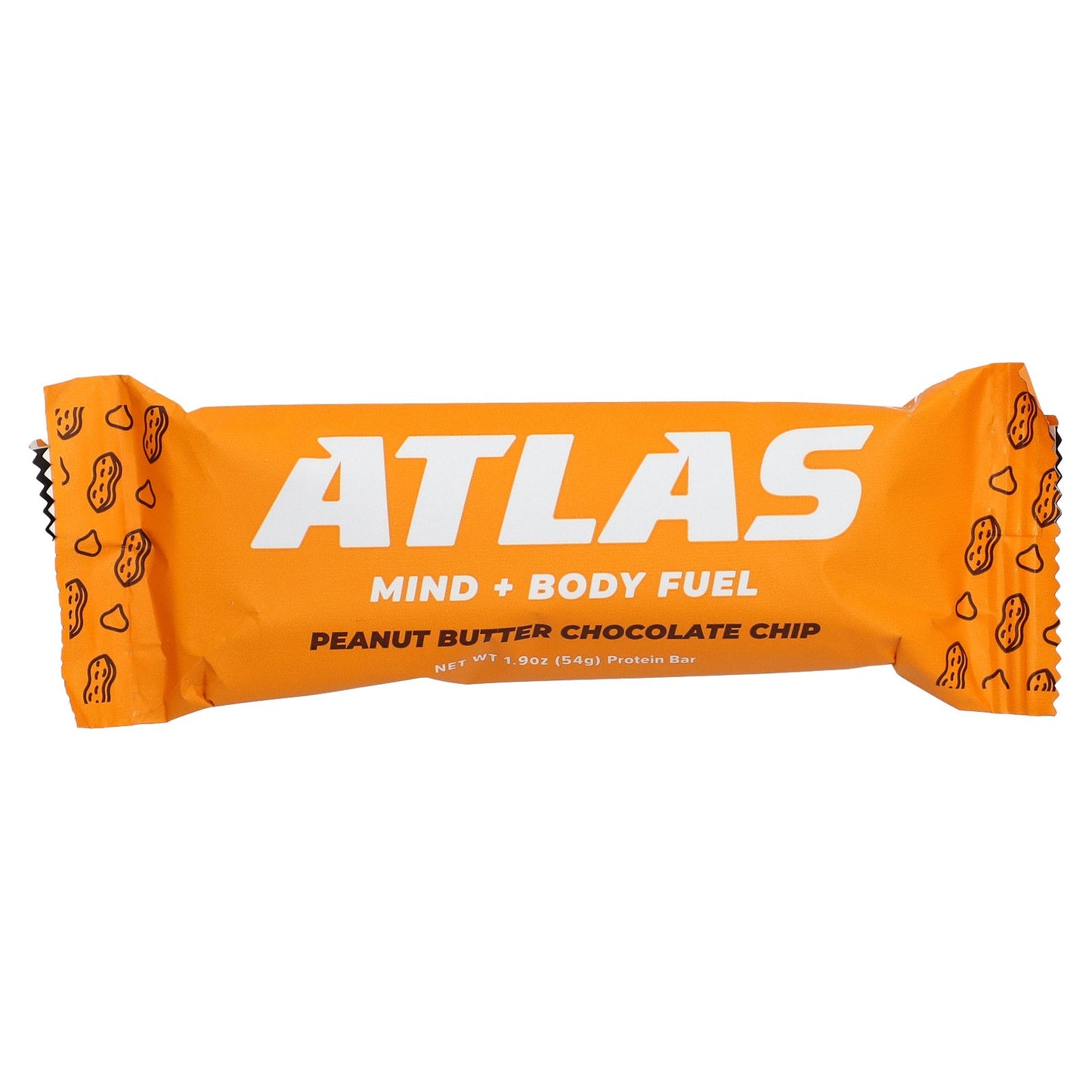 Atlas Bar, Grass-Fed Whey Protein Bar, Peanut Butter Chocolate Chip, 12 Bars, 1.9 oz (54 g) Each