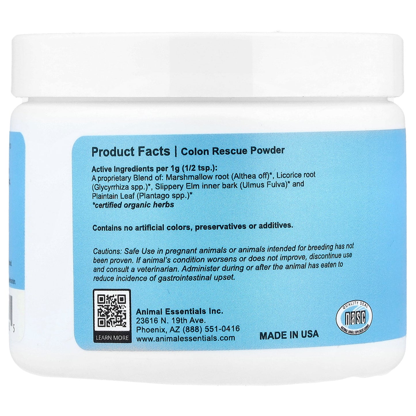 Animal Essentials, Colon Rescue Powder, For Dogs & Cats, 1 oz (30 g)