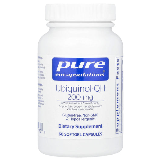 Pure Encapsulations, Ubiquinol-QH, 200 mg, 60 Softgels Capsules