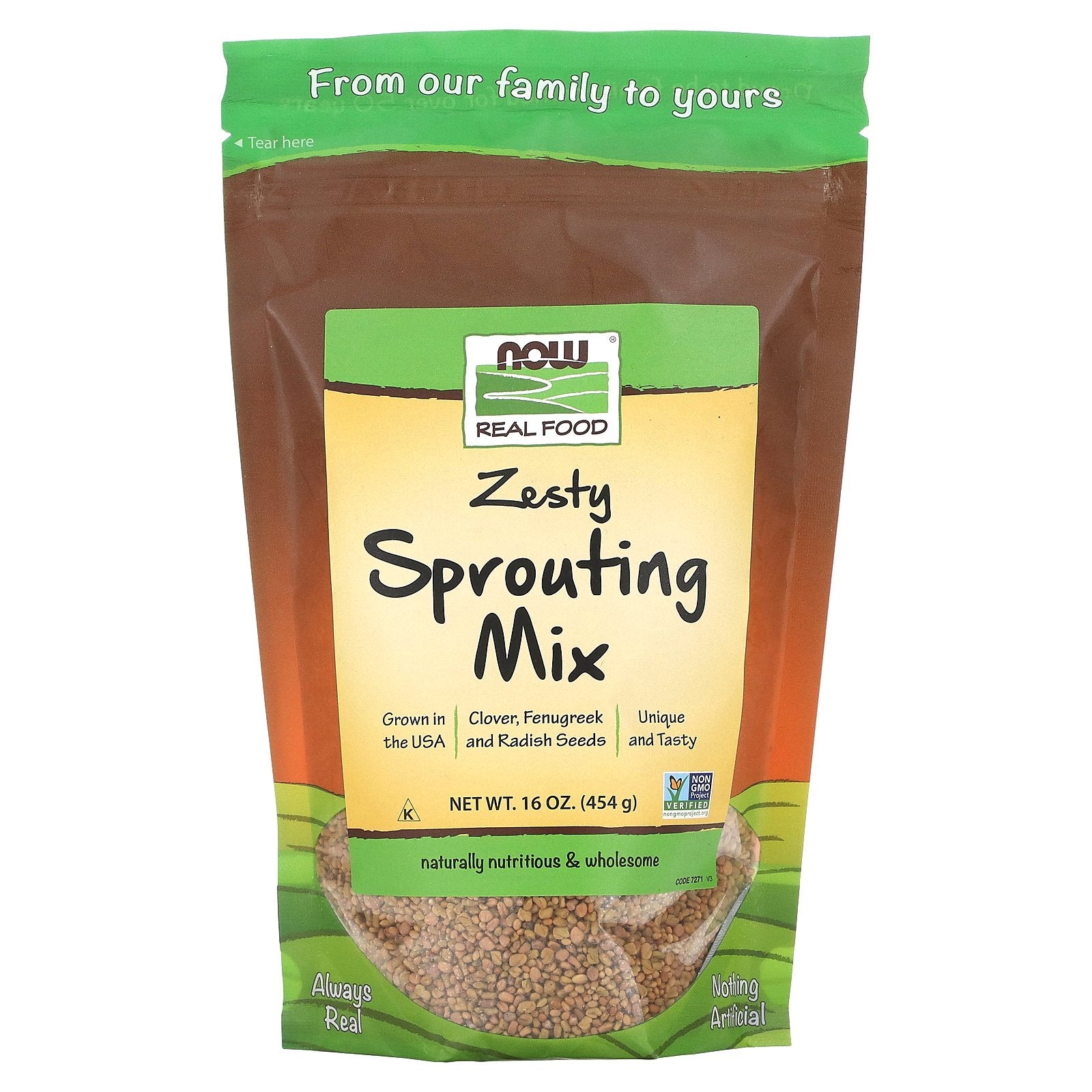 NOW Foods, Real Food, Zesty Sprouting Mix, 16 oz (454 g)