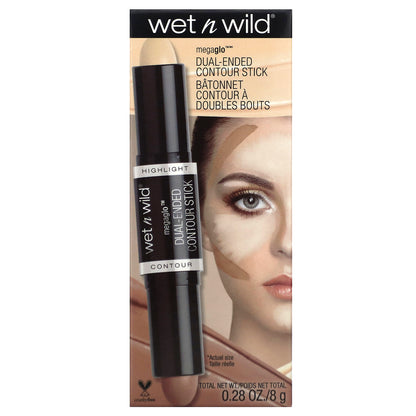 wet n wild, MegaGlo, Dual-Ended Contour Stick, Light/Medium, 0.28 oz (8 g)