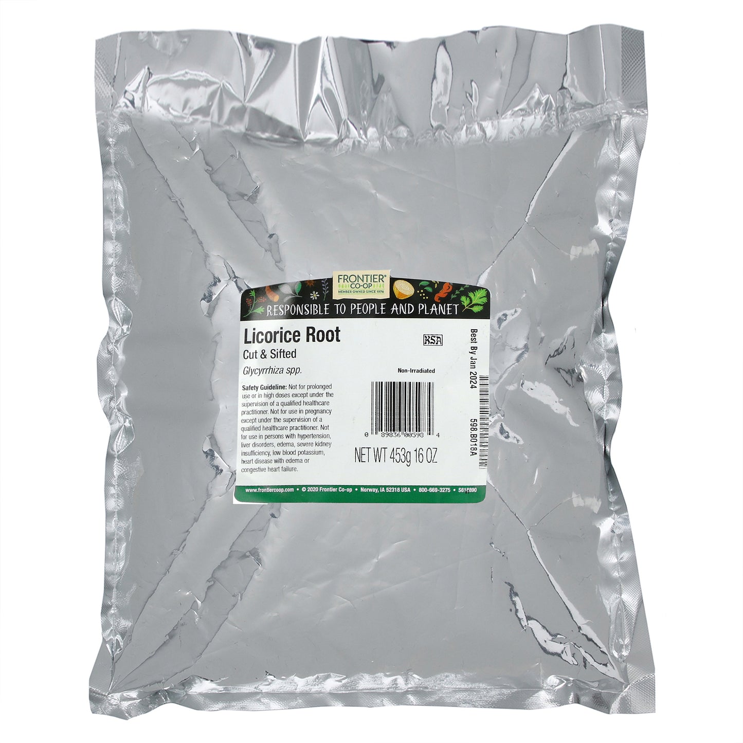 Frontier Co-op, Cut & Sifted Licorice Root, 16 oz (453 g)