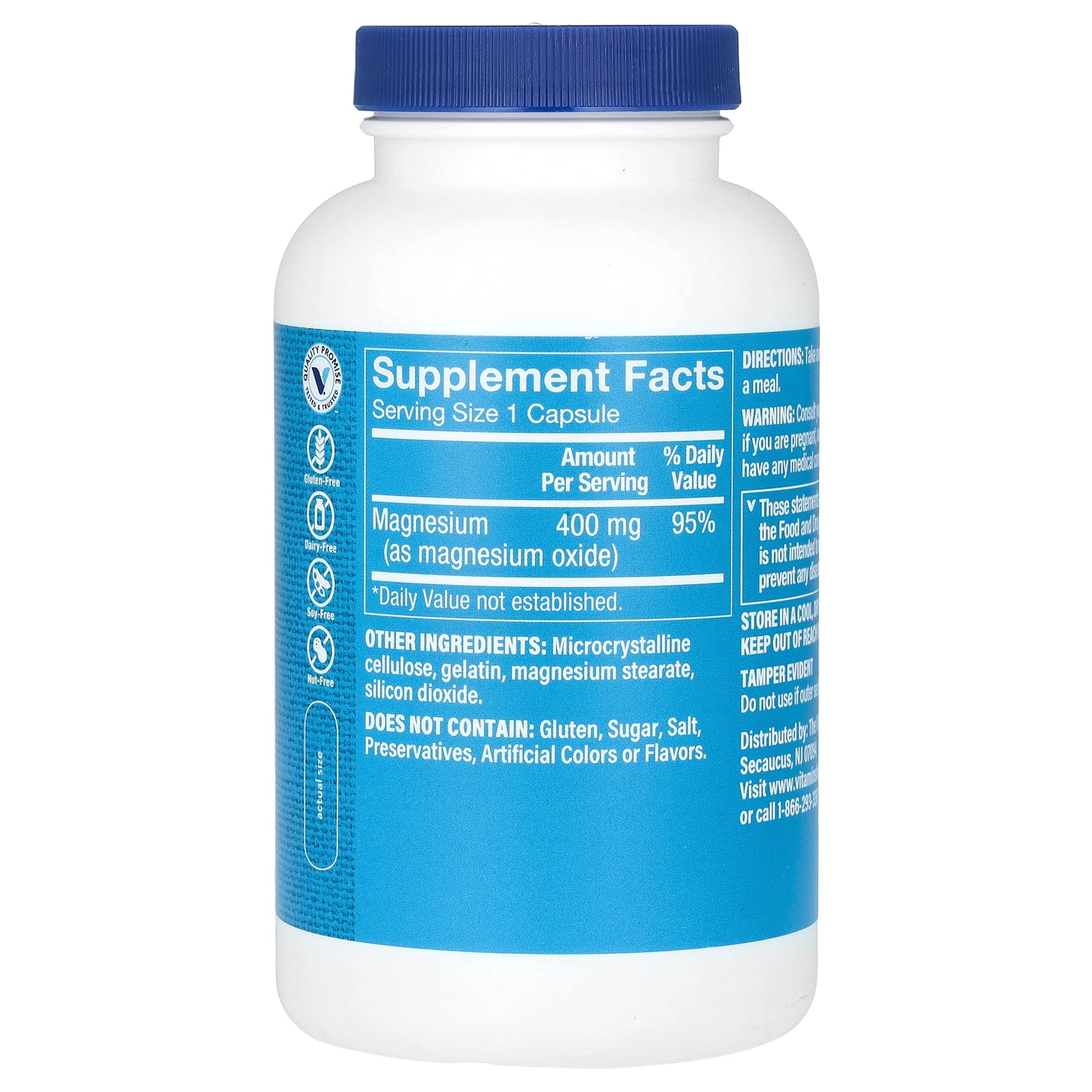 The Vitamin Shoppe, Magnesium Oxide, 400 mg, 200 Capsules