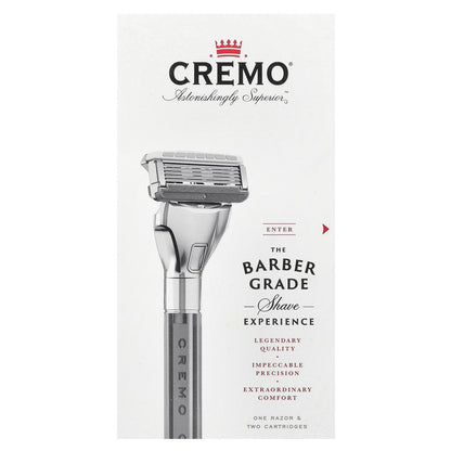 Cremo, Barber Grade Razor, 1 Razor & 2 Cartridges