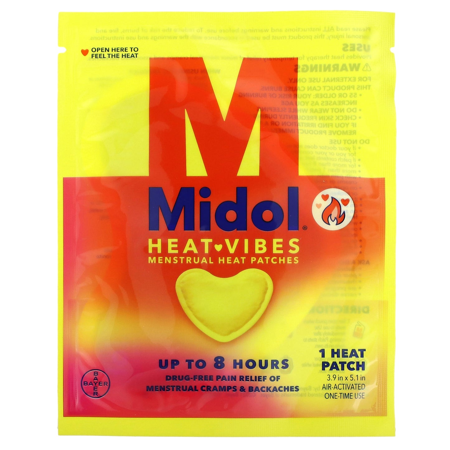 Midol, Heat Vibes, Menstrual Heat Patches, 3 Heat Patches