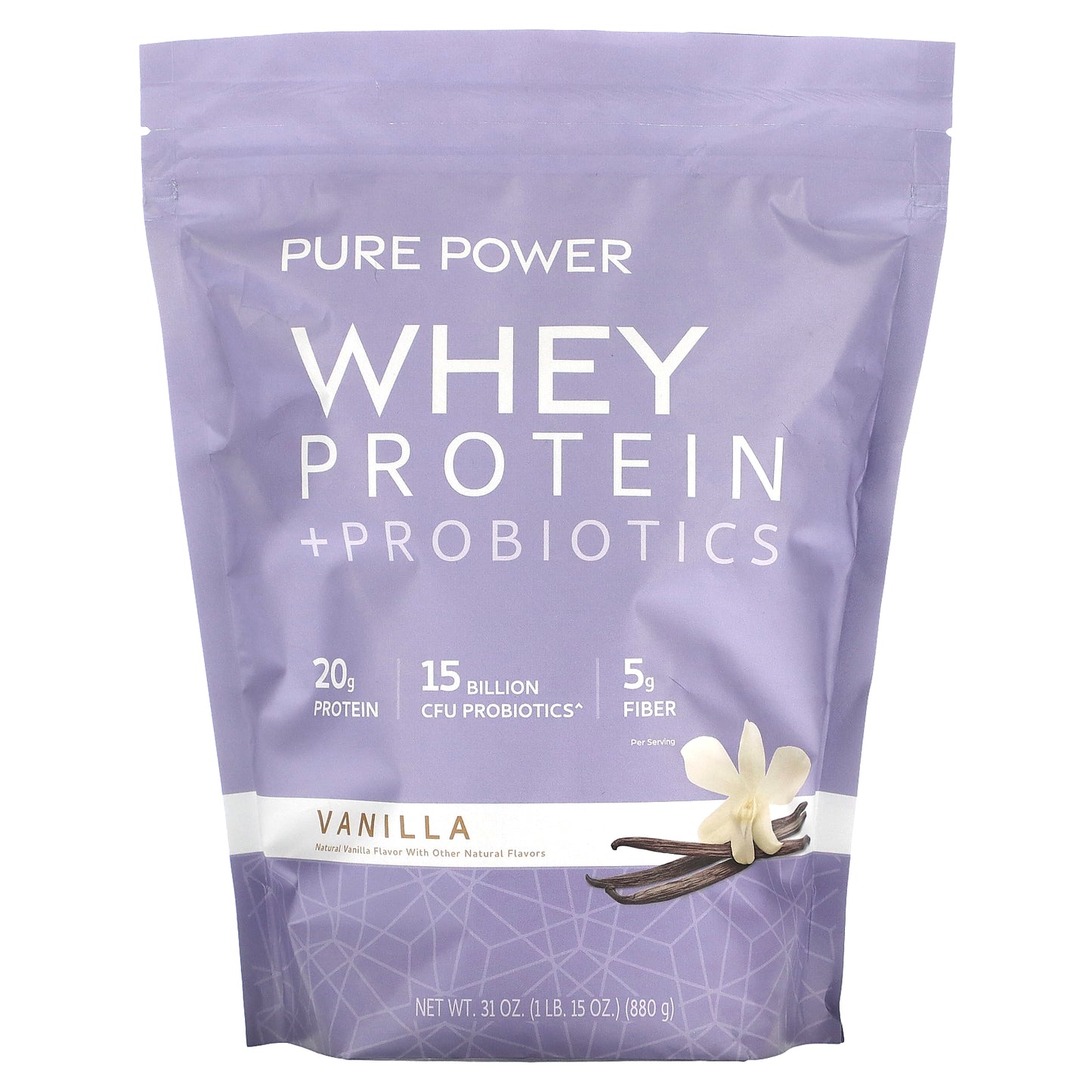 Dr. Mercola, Pure Power, Whey Protein + Probiotics, Vanilla, 1 lb 15 oz (880 g)