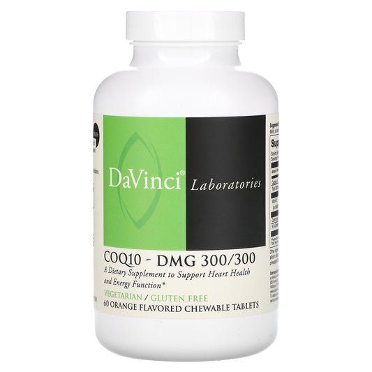 DaVinci Laboratories, CoQ10-DMG, Orange, 60 Chewable Tablets