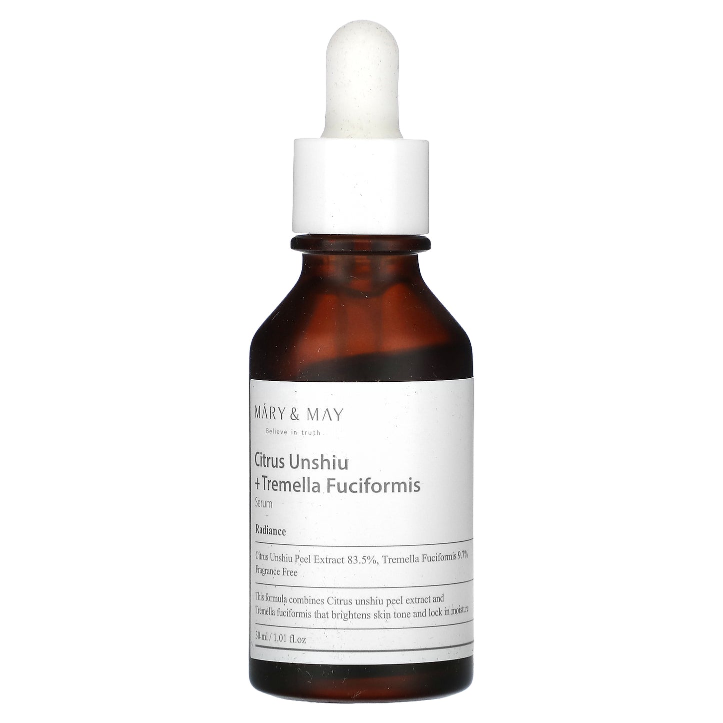 Mary & May, Citrus Unshiu + Tremella Fuciformis Serum, 1.01 fl oz (30 ml)