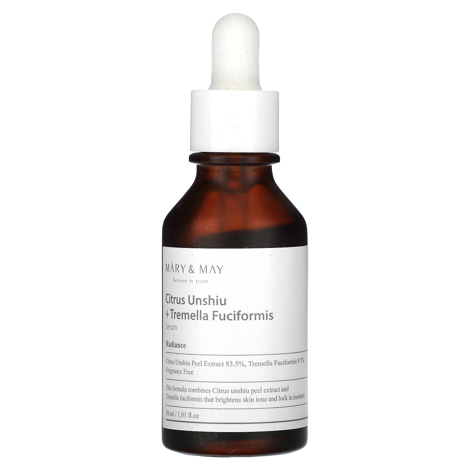 Mary & May, Citrus Unshiu + Tremella Fuciformis Serum, 1.01 fl oz (30 ml)
