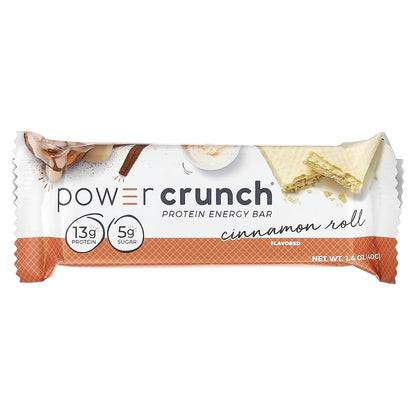 BNRG, Power Crunch®, Protein Energy Bar, Cinnamon Roll, 12 Bars, 1.4 oz (40 g) Each
