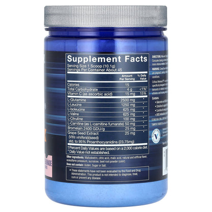 BodyTech, Critical Aminos XT, Intra/Post Workout, Strawberry Lemonade, 16 oz (455 g)