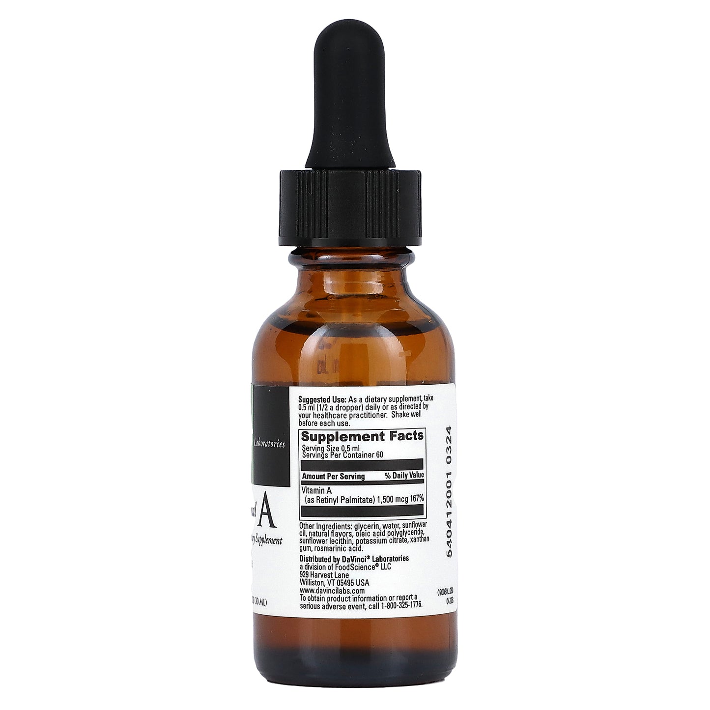 DaVinci Laboratories, Liposomal A , 1 fl oz (30 ml)