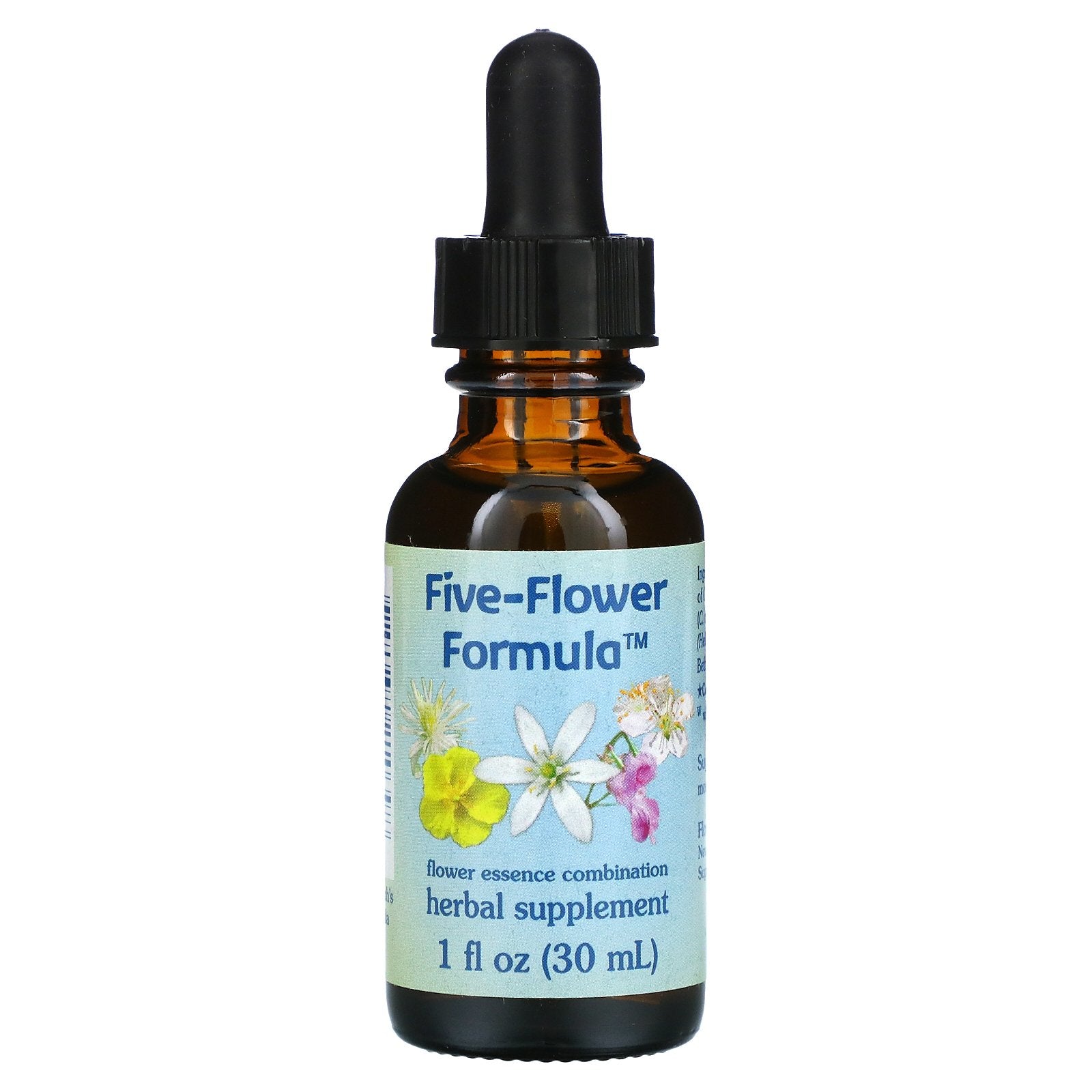 Flower Essence Services, Five-Flower Formula, Flower Essence Combination, 1 fl oz (30 ml)