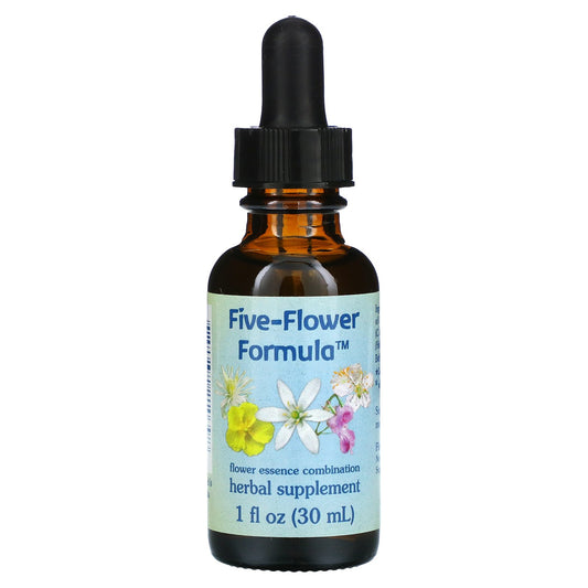 Flower Essence Services, Five-Flower Formula, Flower Essence Combination, 1 fl oz (30 ml)