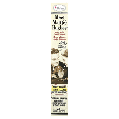 theBalm Cosmetics, Meet Matt(e) Hughes®, Long-Lasting Liquid Lipstick, Charming, 0.25 fl oz (7.4 ml)