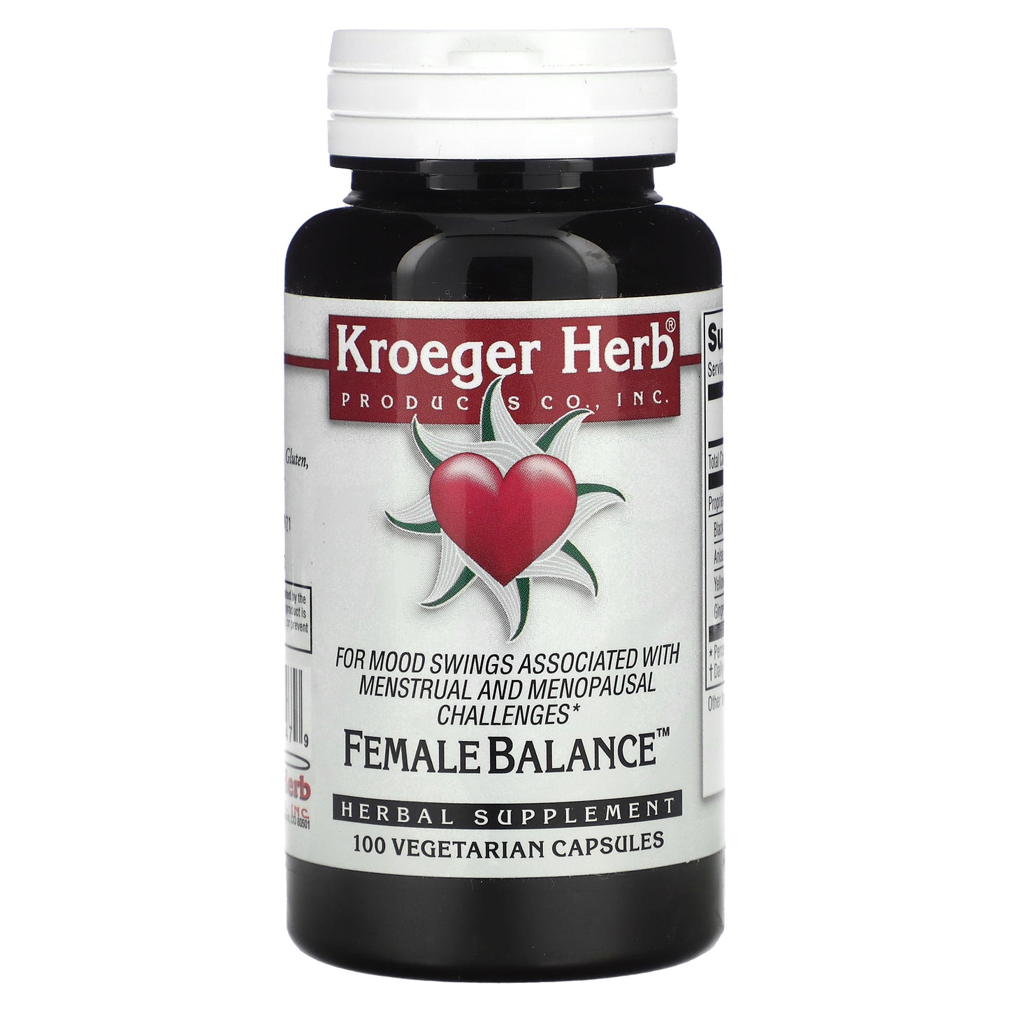 Kroeger Herb Co, Female Balance, 100 Vegetarian Capsules