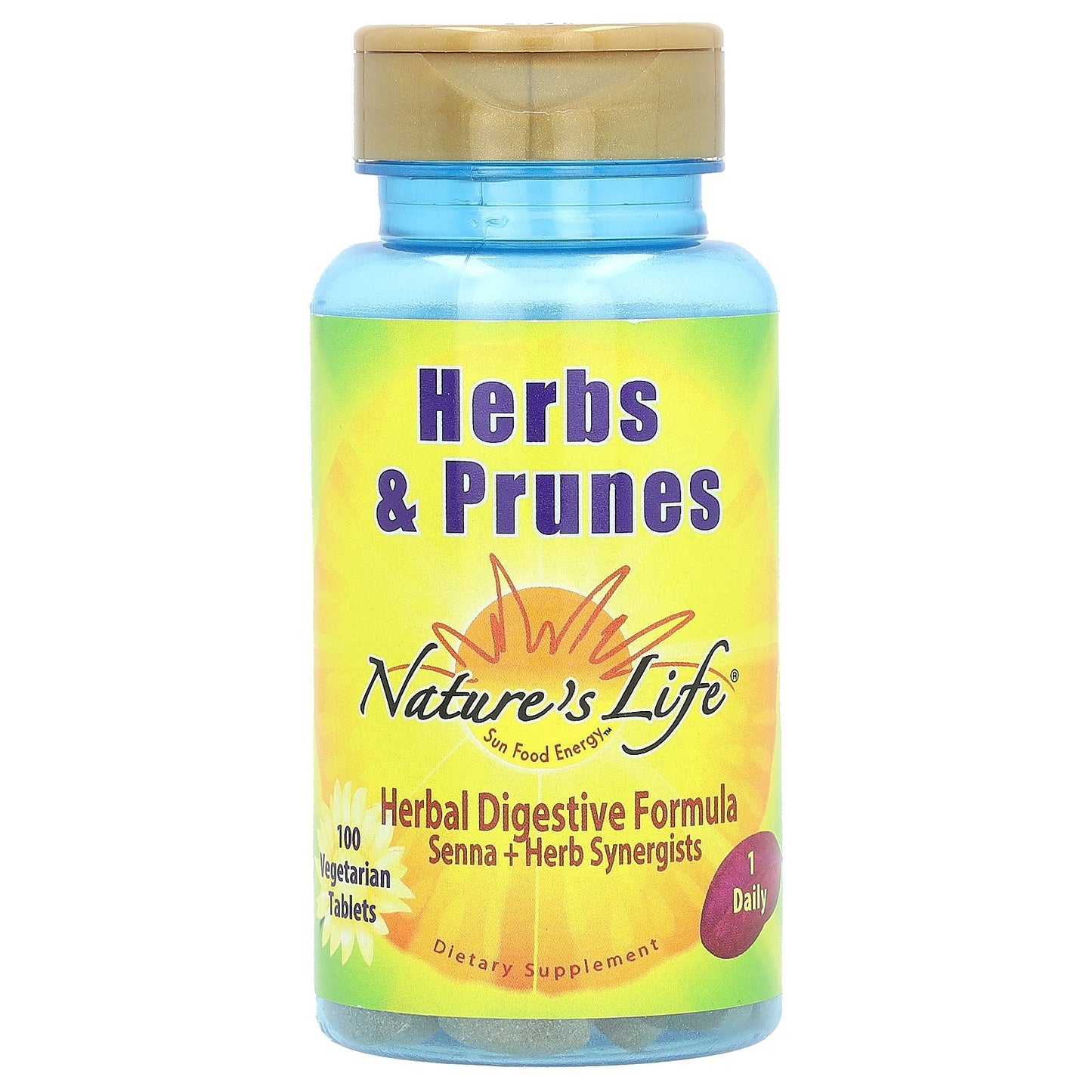 Nature's Life, Herbs & Prunes, 100 Vegetarian Tablets