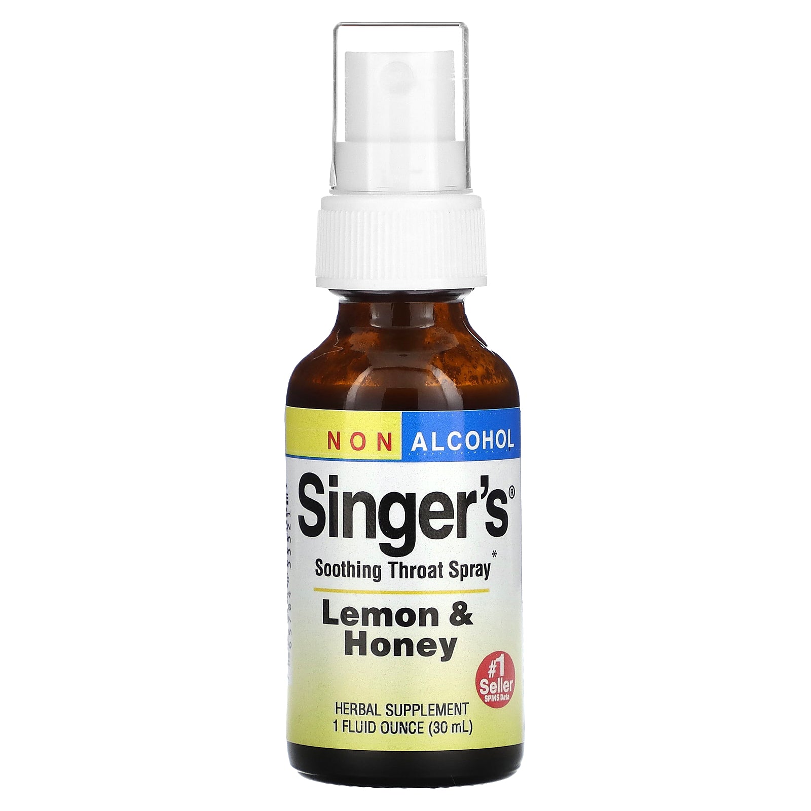 Herbs Etc., Singer's Soothing Throat Spray, Non Alcohol, Lemon & Honey, 1 fl oz (30 ml)