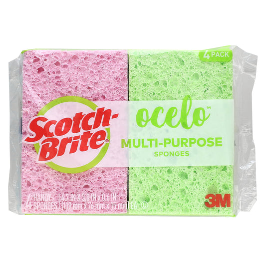 Scotch-Brite, Ocelo, Multi-Purpose Sponges, 4 Sponges