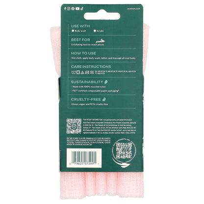 EcoTools, Bath Cloth, Pink, 1 Cloth