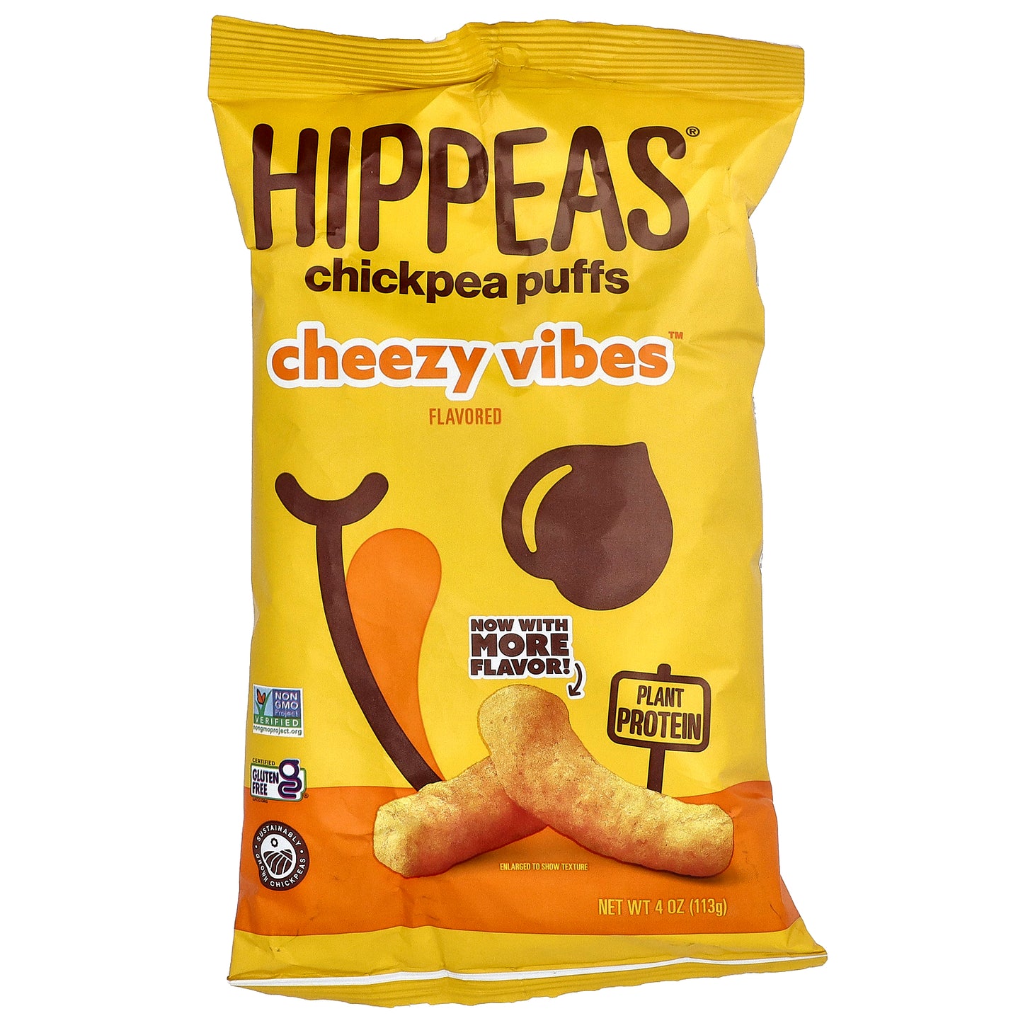 Hippeas, Chickpea Puffs, Nacho Vibes, 4 oz (113 g)