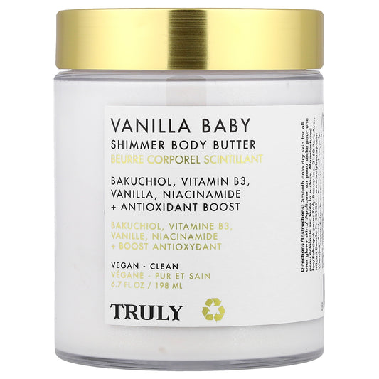 Truly Beauty, Vanilla Baby Shimmer Body Butter, 6.7 fl oz (198 ml)