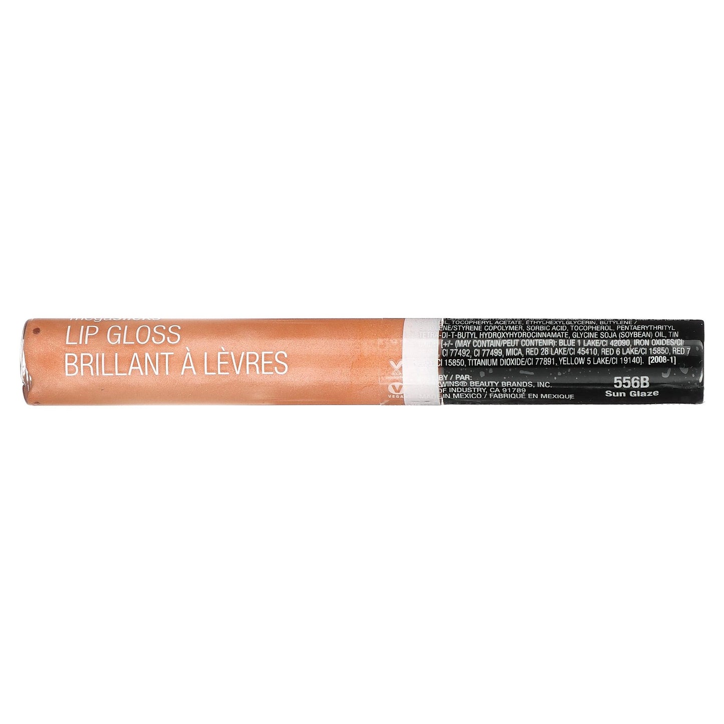 wet n wild, MegaSlicks, Lip Gloss, 556B Sun Glaze, 0.07 fl oz (2.2 ml)