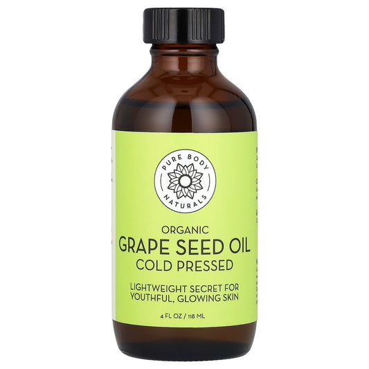 Pure Body Naturals, Organic Grape Seed Oil, 4 fl oz (118 ml)