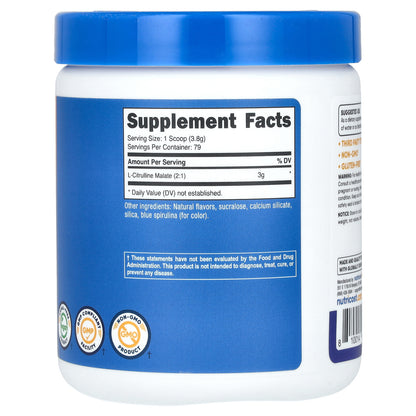 Nutricost, L-Citrulline Malate 2:1, Blue Raspberry, 10.7 oz (300 g)